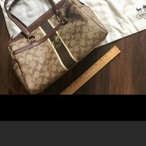 Coach signature satchel with dust bag